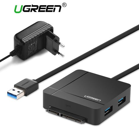 Ugreen USB 3.0 to SATA Cable with Power Adapter for 2.5 3.5 HDD SSD Hard Disk Drive SD/TF Card Reader 3.0 HUB USB Sata Adapter