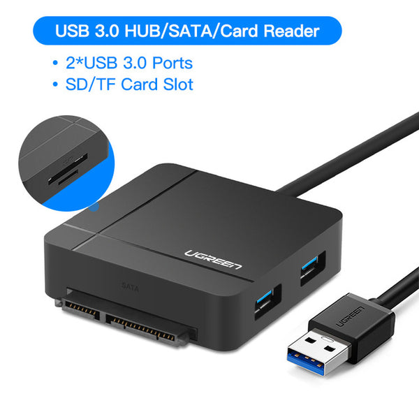 Ugreen SATA to USB Adapter USB 3.0 2.0 to Sata 3 Cable Converter for 2.5 3.5 HDD SSD Hard Disk Drive USB Sata Adapter